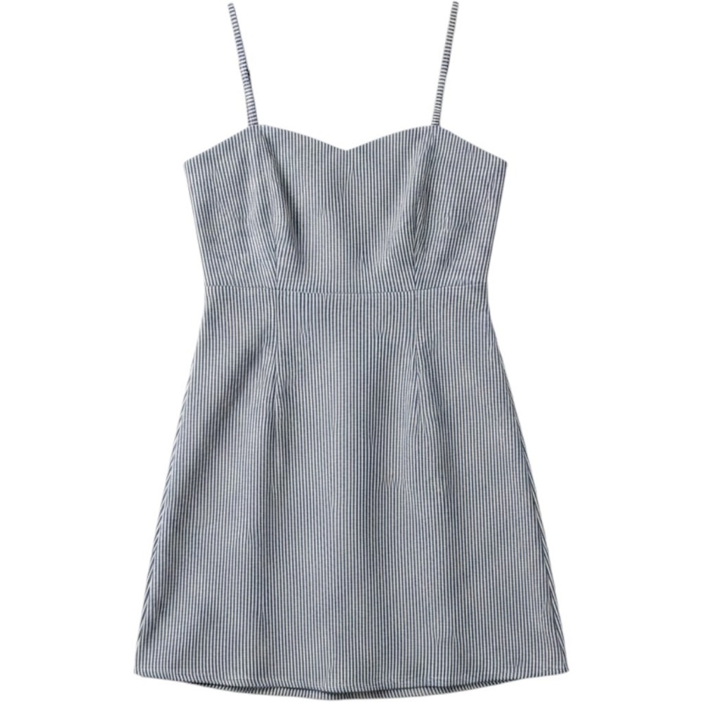 Brandy Melville Karla Pinstripe Mini Dress OS Coquette Nautical Soft‎ Girl EUC